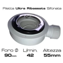 Piatto Doccia Nero Effetto Pietra Solidstone Tagliabile 70 80 90 100 120 140