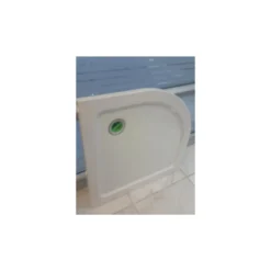 Piatto Doccia Resina Angolare Semicircolare 80x80 90x90 Flat 3cm Bianco Piletta