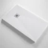 Piatto Doccia Slim Bianco 3 cm Effetto Pietra in Resina Marmo Piletta Scarico