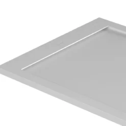 Piatto Doccia Slim Bianco Effetto Pietra Ruvido Filo Pavimento Piletta Scarico