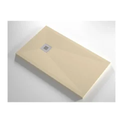 Piatto Doccia Slim Crema Effetto Pietra Rettangolare Quadrato Piletta Scarico