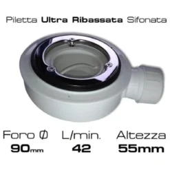 Piatto Doccia Slim Effetto Pietra Filo Pavimento Tagliabile Angolare Marmoresina