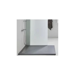 Piatto Doccia Slim Effetto Pietra Angolare Piletta Filo Pavimento Marmoresina