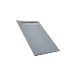 Piatto Doccia Slim Effetto Pietra Angolare Piletta Filo Pavimento Marmoresina