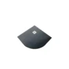 Piatto Doccia Slim Semicircolare 80x80 90x90 Pietra Nero 2.8cm Angolare Piletta