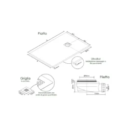 Piatto Doccia Verde Effetto Pietra Slim Filo Pavimento Piletta Scarico Ribassata