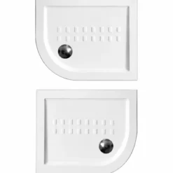 Piatto Doccia 70x90 5.5 cm Bianco Angolare in Ceramica Semicircolare Piletta 90
