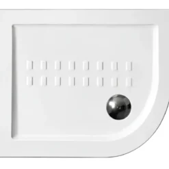 Piatto Doccia 70x90 5.5 cm Bianco Angolare in Ceramica Semicircolare Piletta 90