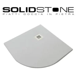 Piatto Doccia 80x80 90x90 Slim Semicircolare Effetto Pietra Angolare con Piletta