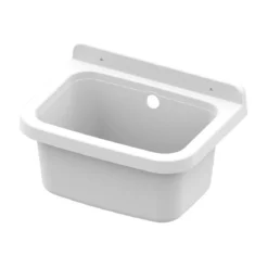 Pilozzo in Resina da Esterno 39x39 Lavabo con Sifone Piletta Lavatoio Lavanderia
