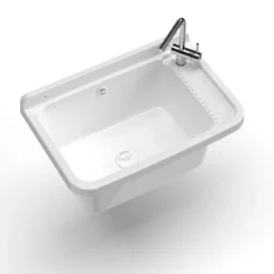 Pilozzo Lavabo in Resina 59x39x28 cm da Esterno Sifone e Kit Montaggio