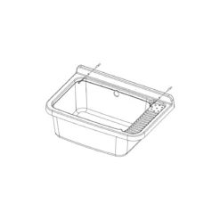Pilozzo Lavabo in Resina 59x39x28 cm da Esterno Sifone e Kit Montaggio