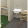 Pilozzo Parete Bianco 59x39x28 cm Resina con Dispenser e Kit Fissaggio