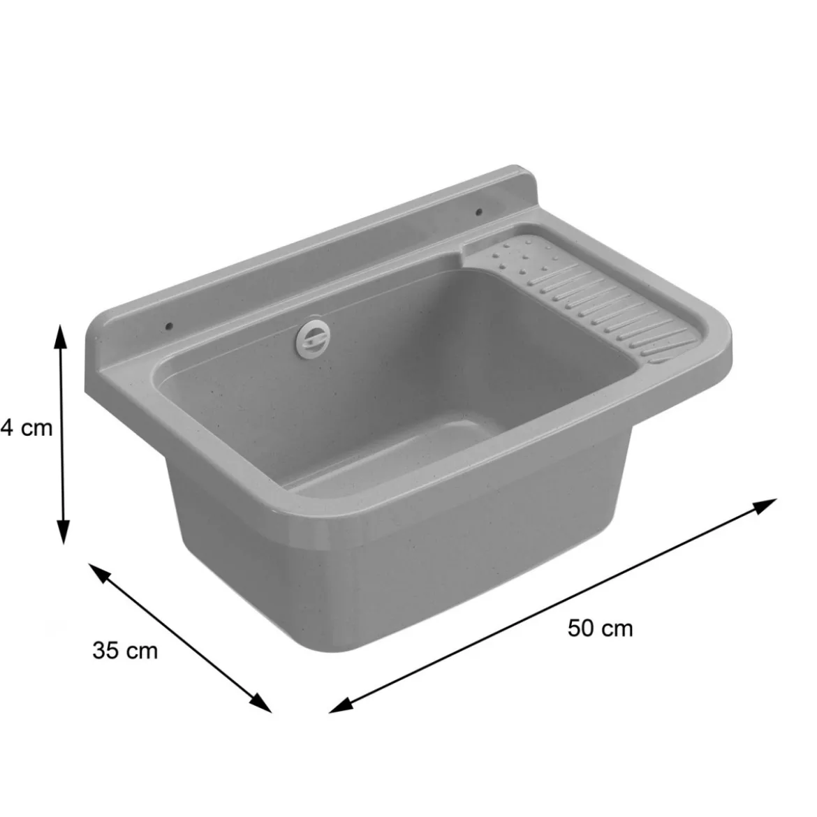 Pilozzo per Esterno 50x35 cm Effetto Granito Lavanderia Lavabo a Muro