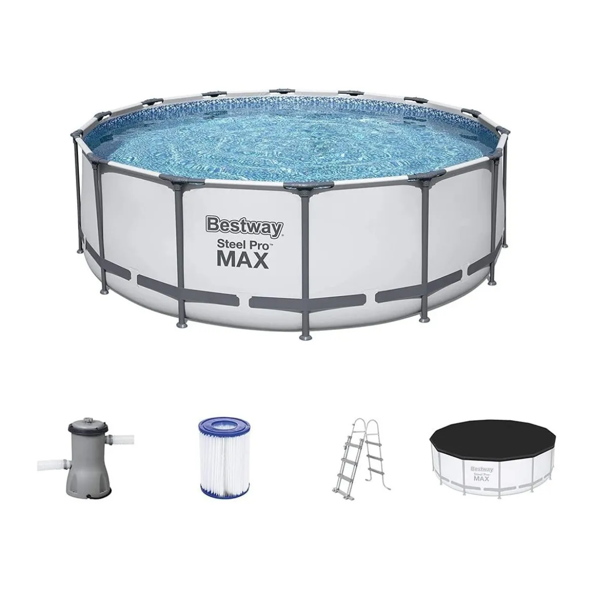 Piscina Bestway Rotonda fuoriterra 488x122 con Scaletta Filtro Acqua Pompa Frame