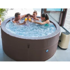 Piscina con Mobili Idromassaggio Spa 184x73 6 Persone Semi Rigida Rotonda