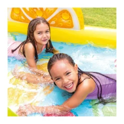 Piscina con Scivolo Parco Giochi per Bambini Intex Gonfiabile Frutta con Palline