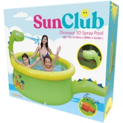 Piscina Dinosauro Verde Gonfiabile per Bambini 175x62 cm