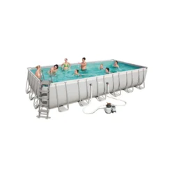 Piscina Esterna Rettangolare Bestway 732x366x132 FiltroSabbia Scaletta Copertura