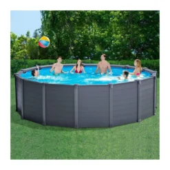 Piscina Fuori Terra Da Esterno 478x124 Intex Acciaio Filtro Giardino Rotonda