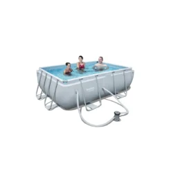 Piscina Fuori Terra Rettangolare 282x196 per Bambini Adulti con Pompa Filtro
