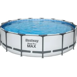 Piscina Fuori Terra Telaio 457x107 cm Scaletta Esterna Pompa Filtrante