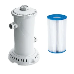 Piscina Fuoriterra 488x244 Rettangolare con Pompa Filtro a Cartuccia Scaletta