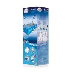 Piscina Fuori Terra 400x211x81 Pompa Filtro a Cartuccia Rettangolare Bambini