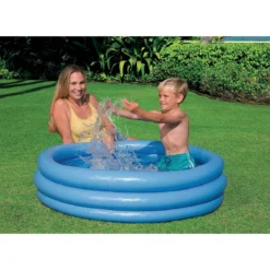 Piscina Gonfiabile per Bambini Blu da Esterno Giardino Gioco Bimbi Estate