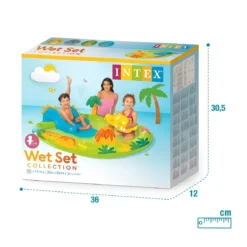 Piscina Gonfiabile per Bambini con Dinosauro e Scivolo 191x152x58 cm