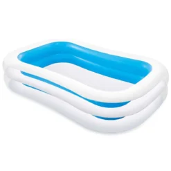 Piscina Gonfiabile Rettangolare per Famiglia Fuori Terra Giardino Estate