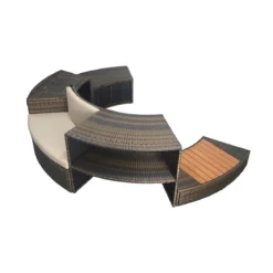 Piscina Idromassaggio Spa 156x70 Mobili Rotonda Riscaldata 4 Adulti Semi Rigida