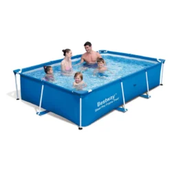 Piscina per Bambini Rettangolare 259x170 Frame Bestway Fuoriterra Senza Filtro