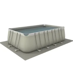 Piscina Rettangolare 549X305X122 cm Con Pompa a Sabbia Scaletta e Telo