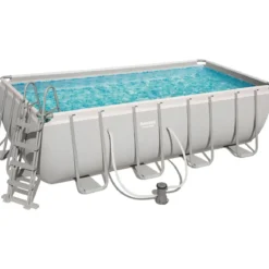 Piscina Rettangolare 488x244x122 cm Fuori Terra con Filtro e Accessori