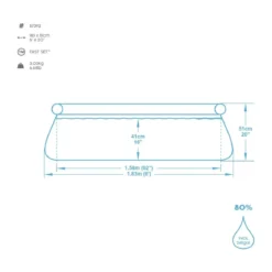 Piscina Rotonda Fuori Terra 183x51 Gonfiabile Autoportante Senza Pompa Filtro