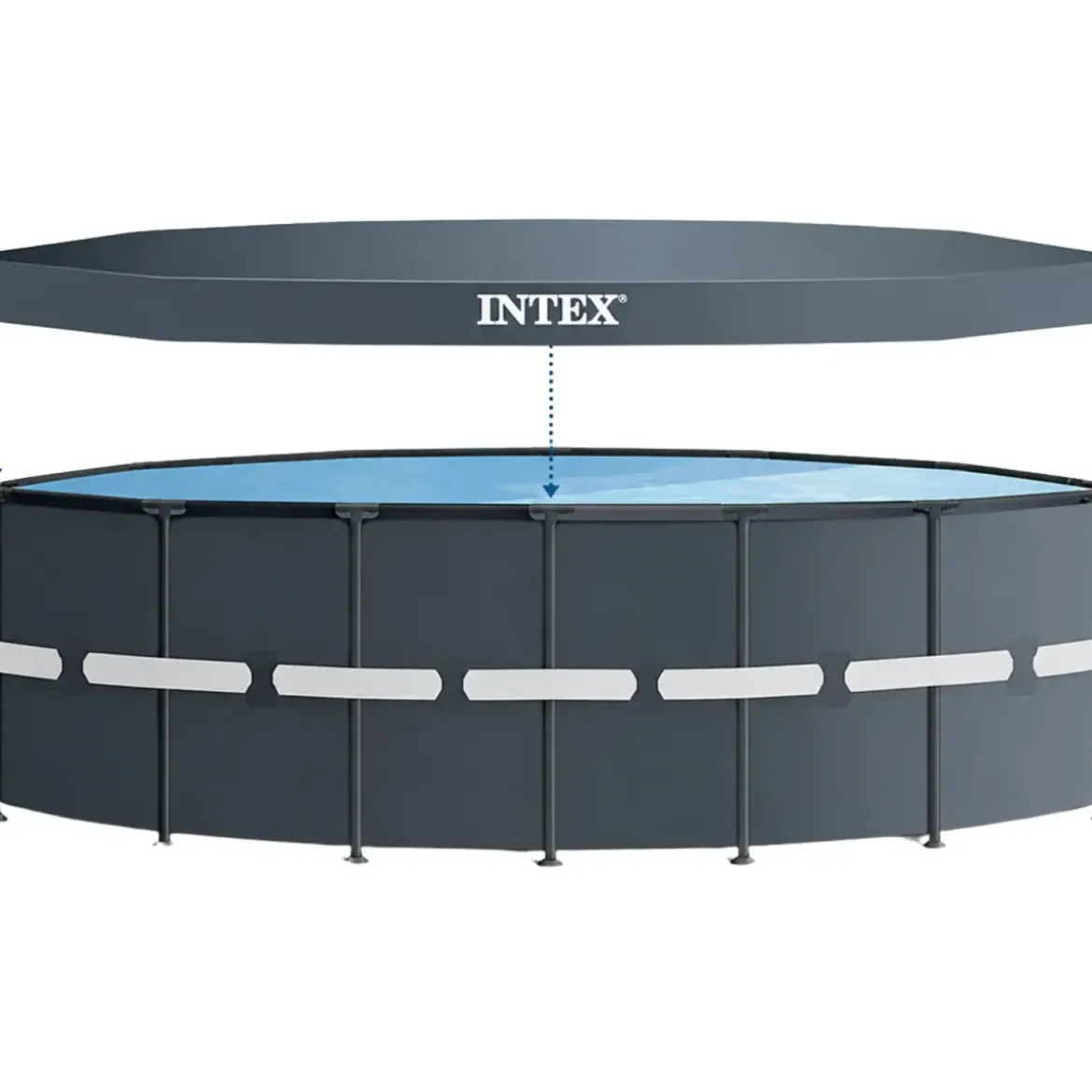 Piscina Rotonda Intex 488x488x122 cm Pompa a Sabbia Teli Scaletta