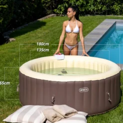 Piscina Spa Gonfiabile Vasca Idromassaggio Riscaldata Pompa Filtro da Esterno