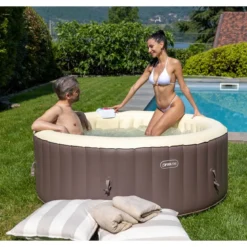 Piscina Spa Gonfiabile Vasca Idromassaggio Riscaldata Pompa Filtro da Esterno