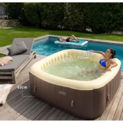 Piscina Spa Gonfiabile Vasca Idromassaggio Riscaldata Pompa da Giardino Esterno
