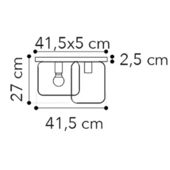 Plafoniera a Soffitto Lampada Intec Moderna Lampadina E27 Luce per Interno