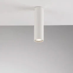 Plafoniera in Metallo Bianco Faretto da Soffitto Punto Luce Tubolare