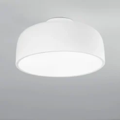 Plafoniera in Metallo Lampada a Soffitto con Diffusore Luce Design Moderno