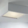 Plafoniera Quadrata in Gesso Bianca Lampada da Soffitto Verniciabile