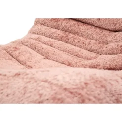 Poltrona Bouclé Compressa Rosa Imbottita Moderna per Salotto Lounge
