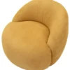 Poltrona Bouclé Senape Seduta Imbottita Moderna per Salotto Lounge
