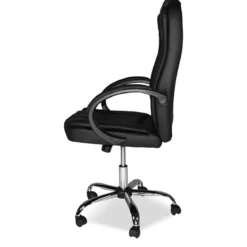 Poltrona da Ufficio Presidenziale Ergonomica Reclinabile Ecopelle Nero