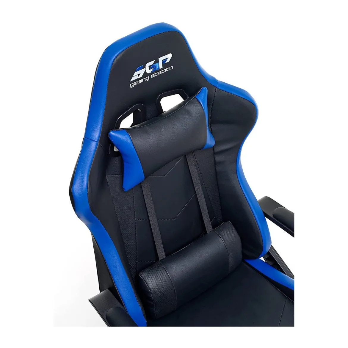 Poltrona Gaming da Ragazzo Blu Ergonomica con Braccioli e Ruote Sedia Scrivania