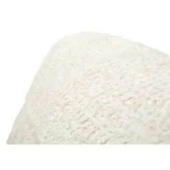 Poltrona Letto Bouclé Compressa Bianco Moderna per Salotto Camera