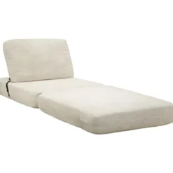 Poltrona Letto Bouclé Compressa Bianco Moderna per Salotto Camera